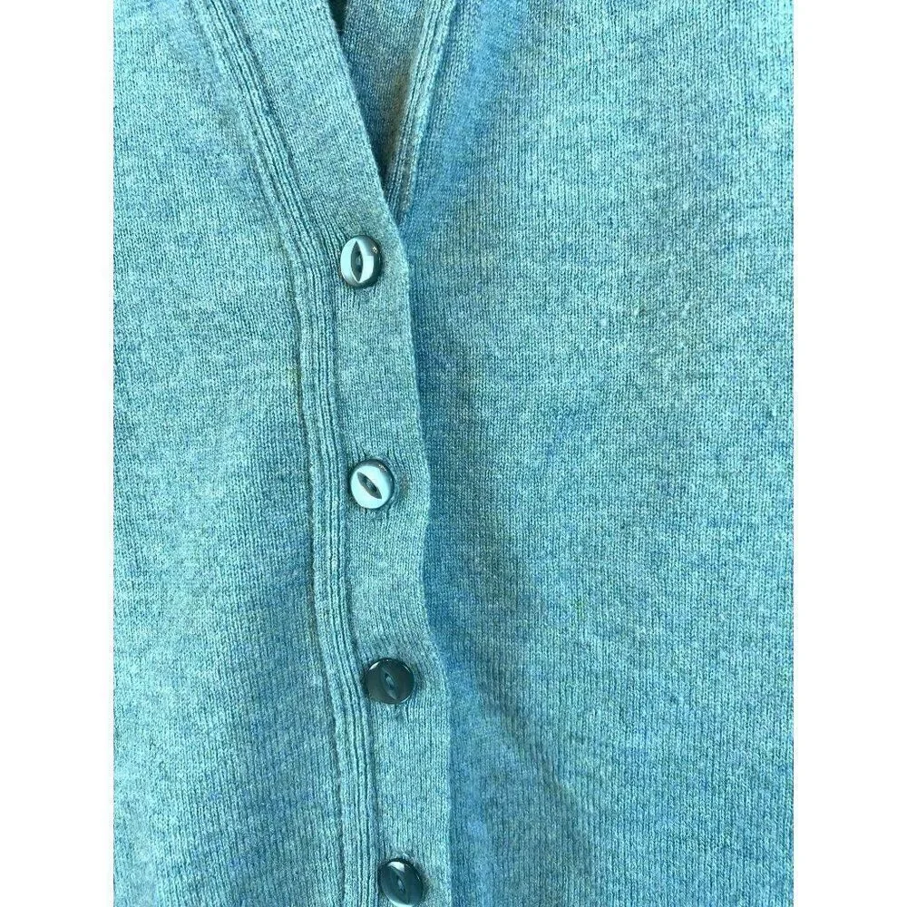Vintage 100% Lambswool Collared Cardigan Sweater Edinburg Woolen Mill No Sz EUC - Picture 4 of 9